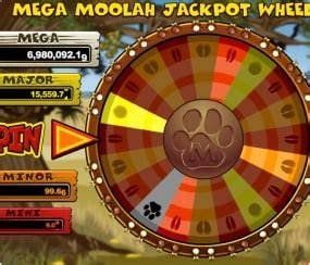 วงล้อแจ็คพอตของเกม Mega Moolah จาก Microgaming